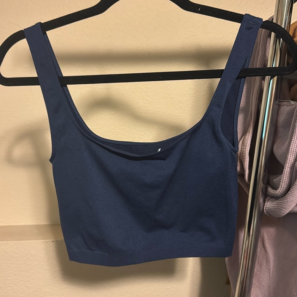 Free People Navy Crop Tank